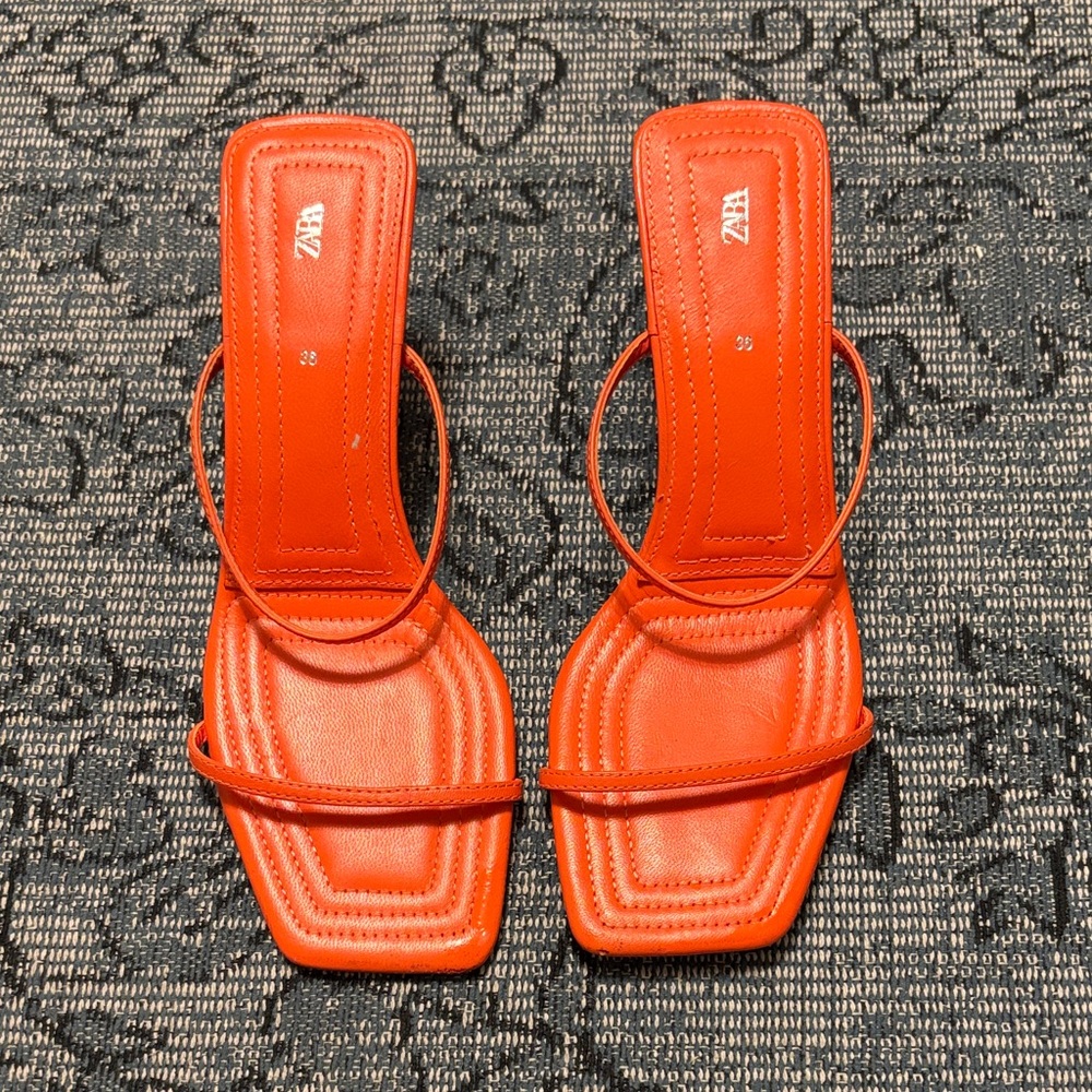 Zara Women's Bold Orange Heels